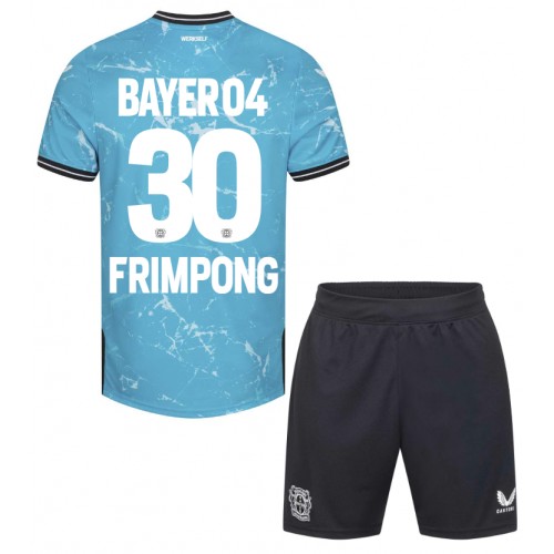 Fotbalové Dres Bayer Leverkusen Jeremie Frimpong #30 Dětské Alternativní 2023-24 Krátký Rukáv (+ trenýrky)